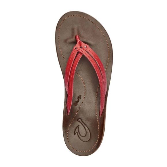NWT- OLUKAI WOMEN'S U'I- Ohia red/ dark Java- Women’s sizing- 9 - Picture 2 of 7